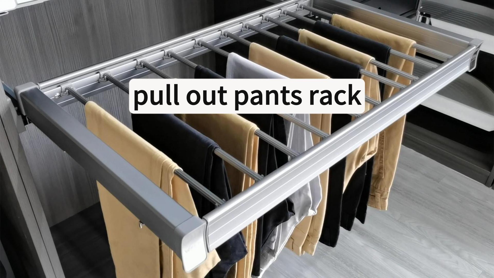 WELLMAX Wardrobe Organizer Hardware Accessories Pull Out Pants Rack Sliding Wire Hanger Baskets