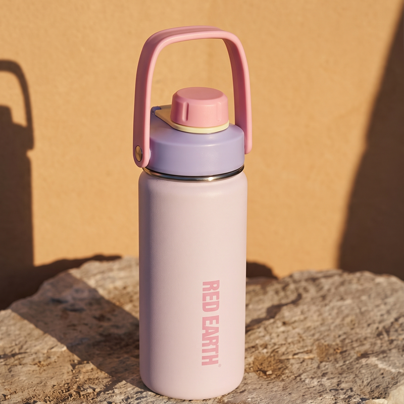 RedEarth 316L Insulated Water Bottle with Straw & Carry Handle