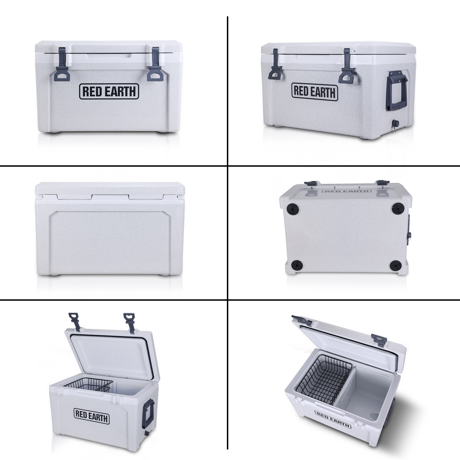 RedEarth SK5000 hard cooler - heavy duty 52qt ice chest for beach, fishing, tailgating and camping