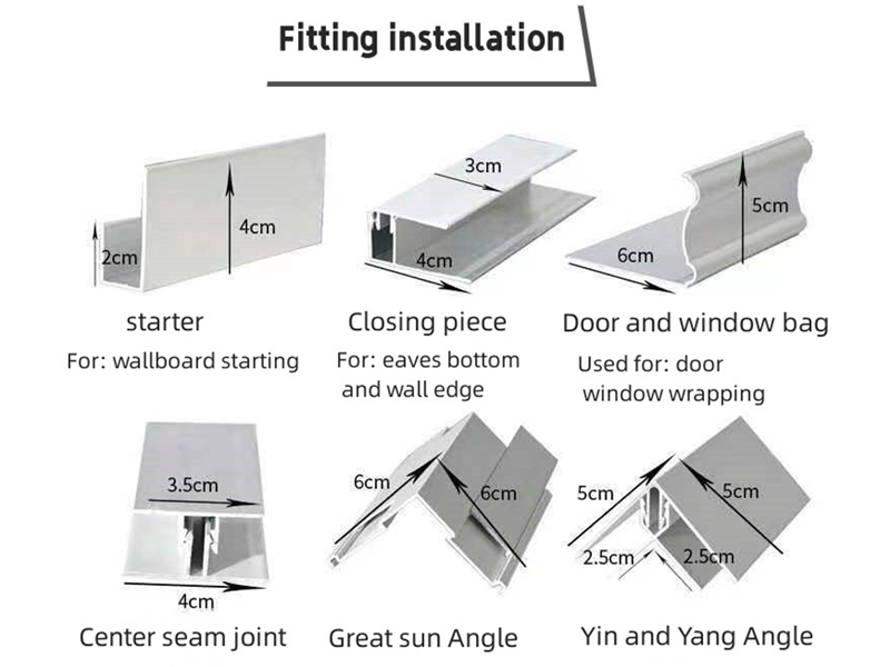 Metal Decorative Sandwich Panel (16mm PU Core) Installation Guide Key Accessory Usage