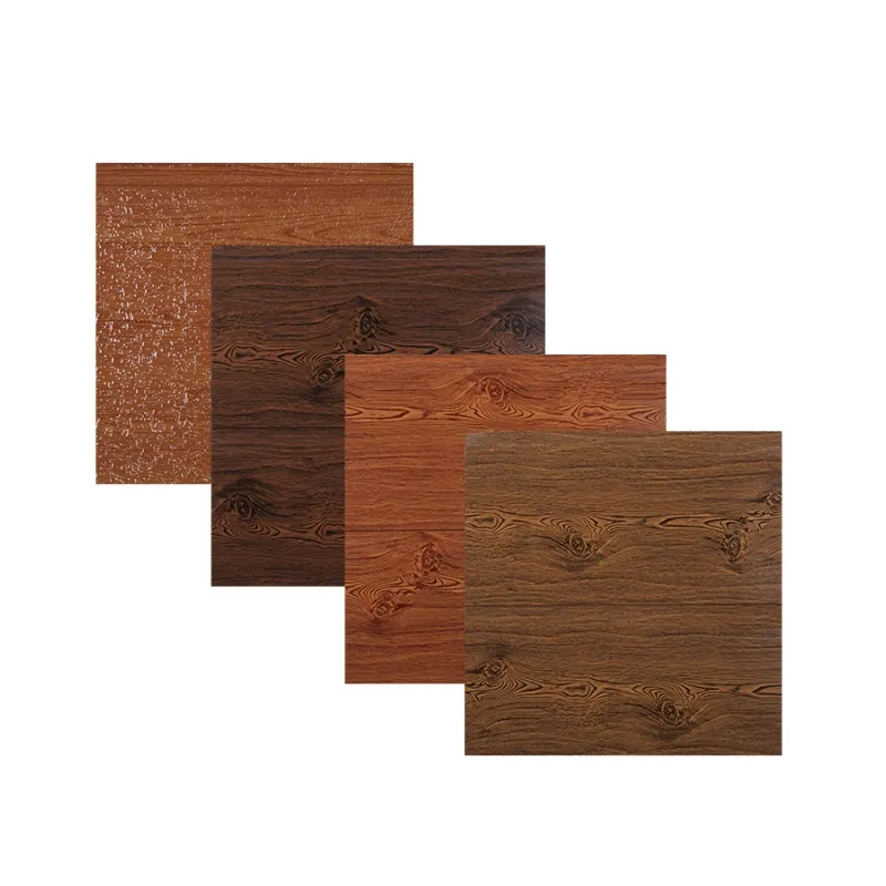 Panneaux muraux extérieurs en métal étanches, panneaux sandwich à mousse de polyuréthane isolants, mur en bois imitation pour cabane