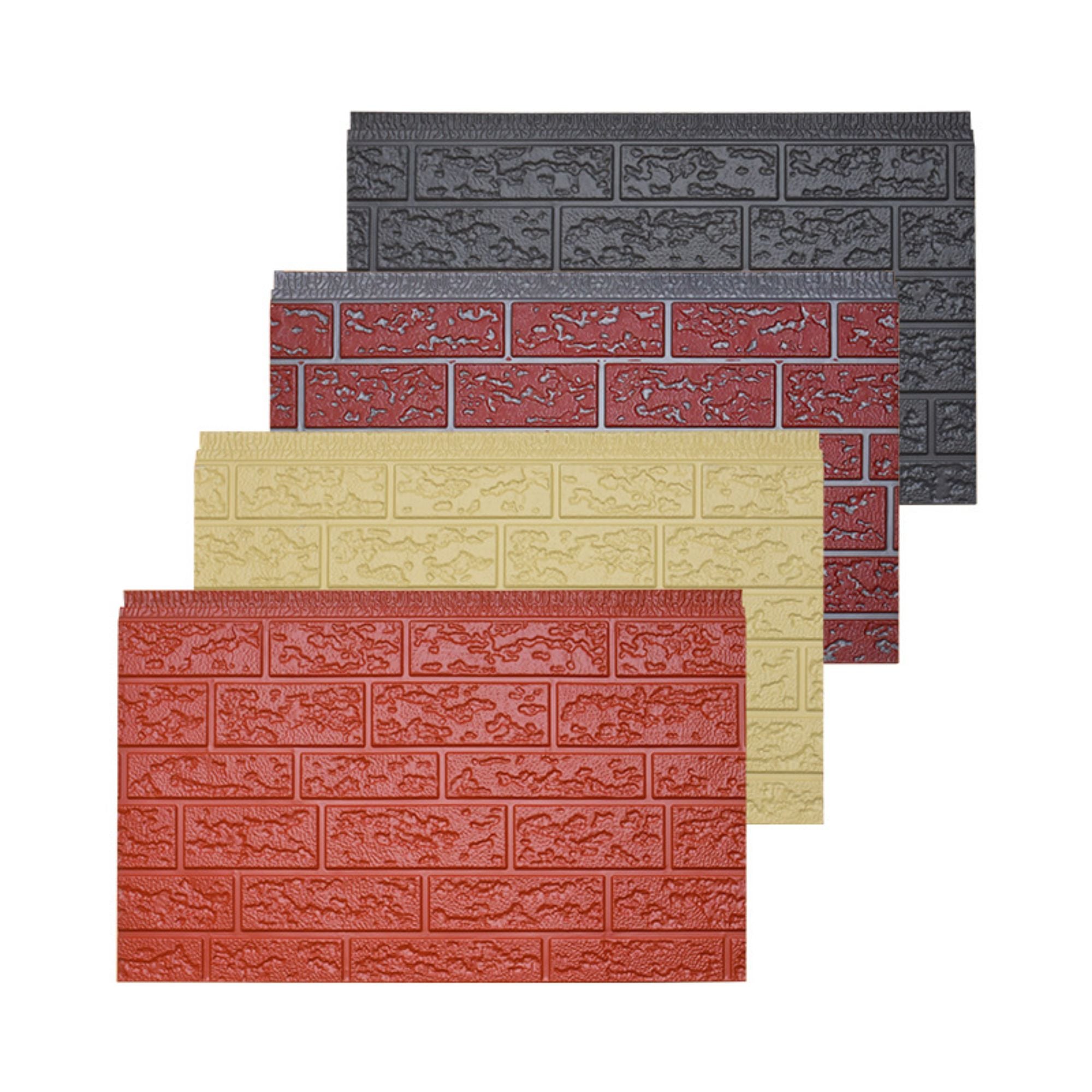 Dekoratives PU-Schmuckziegel-Wandverkleidung feuerfestes Polyurethan-Schaum-Sandwich-Panel isolierte metallene nahtlose Wandpaneel