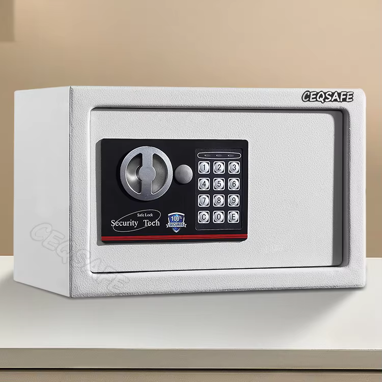 Hotel Car Garage Deposit Box Digital Keypad Mini Safes Home Electronic Digital Lock CEQ Safe with Emergency Override Key 1.0 Mm manufacture