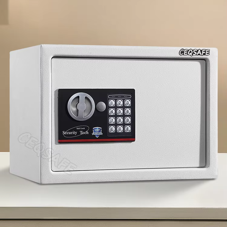 Hotel Car Garage Deposit Box Digital Keypad Mini Safes Home Electronic Digital Lock CEQ Safe with Emergency Override Key 1.0 Mm manufacture