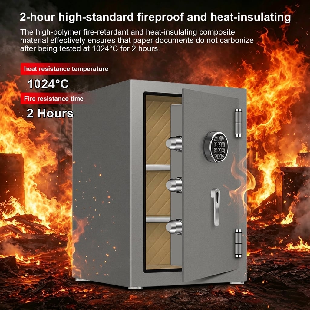 CEQSAFE Luxury Electronic Safe with Fireproof & Digital Secure Access Durable Security Box Money