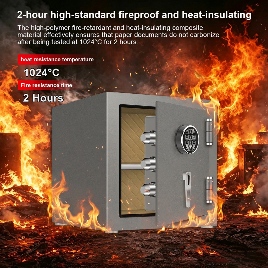 CEQSAFE Office Bank Safe Money Digital Fireproof Safe Box Cabinet