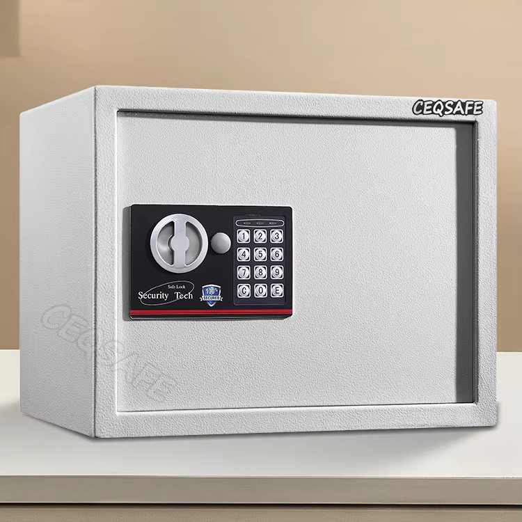 Hotel Car Garage Deposit Box Digital Keypad Mini Safes Home Electronic Digital Lock CEQ Safe with Emergency Override Key 1.0 Mm manufacture