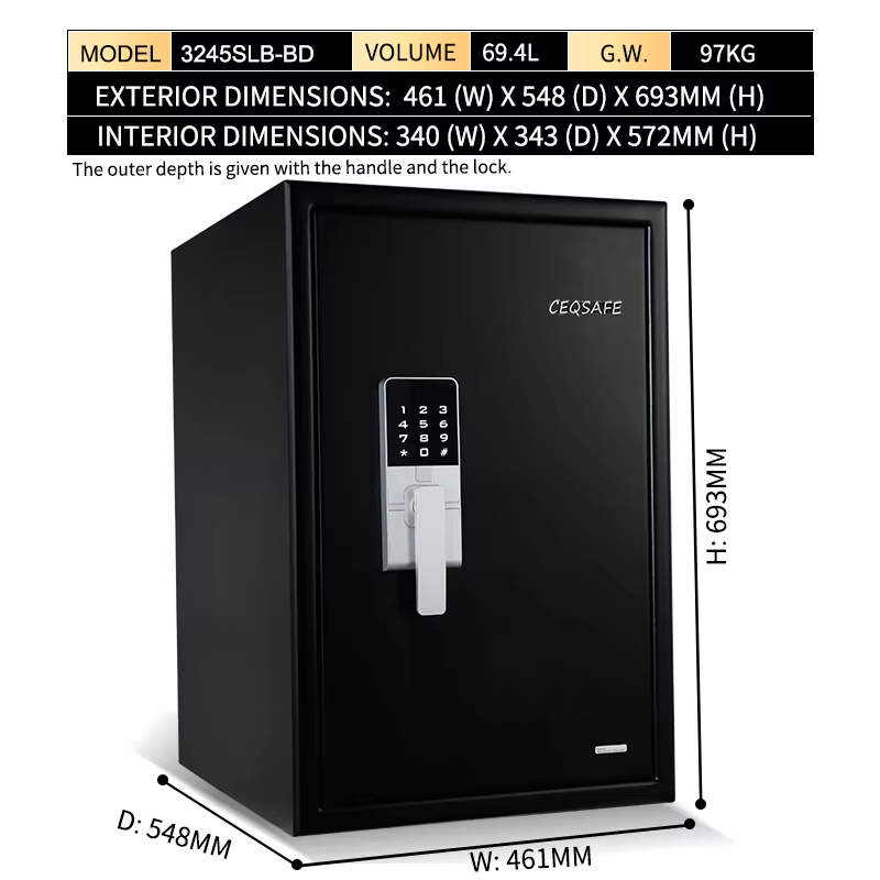 CEQSAFE Anti-theft Password Safe Fireproof Waterproof Safe for Household Use factory