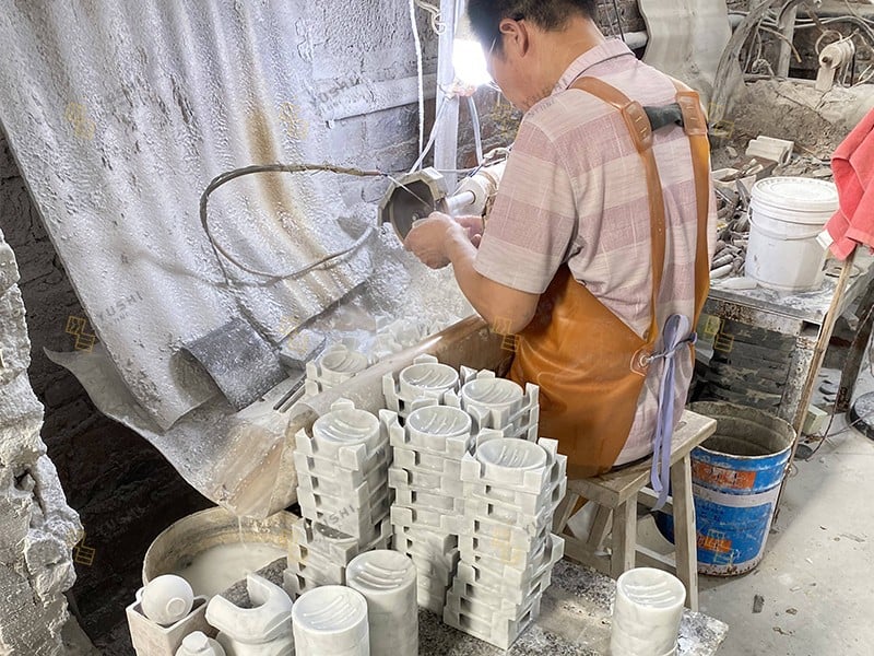 Custom Carrara Marble Soap Dishes Precision Edge Trimming (1).jpg