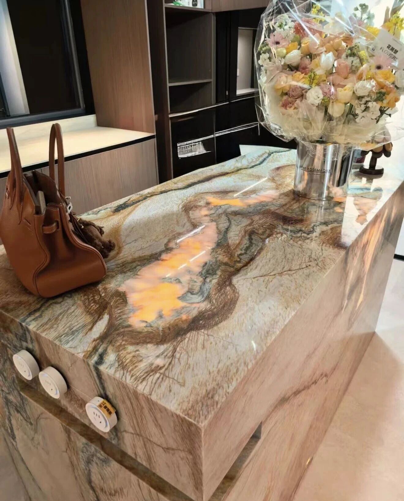 Backlit Calacatta Macaubas Quartzite Kitchen Island Project (2).jpg
