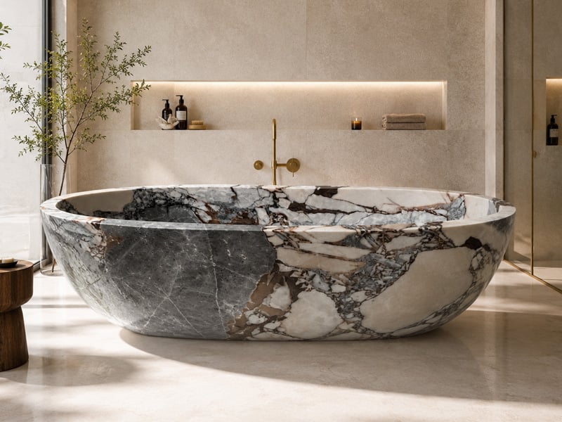Chinese Bulgari Marble Bathroom Bathtub