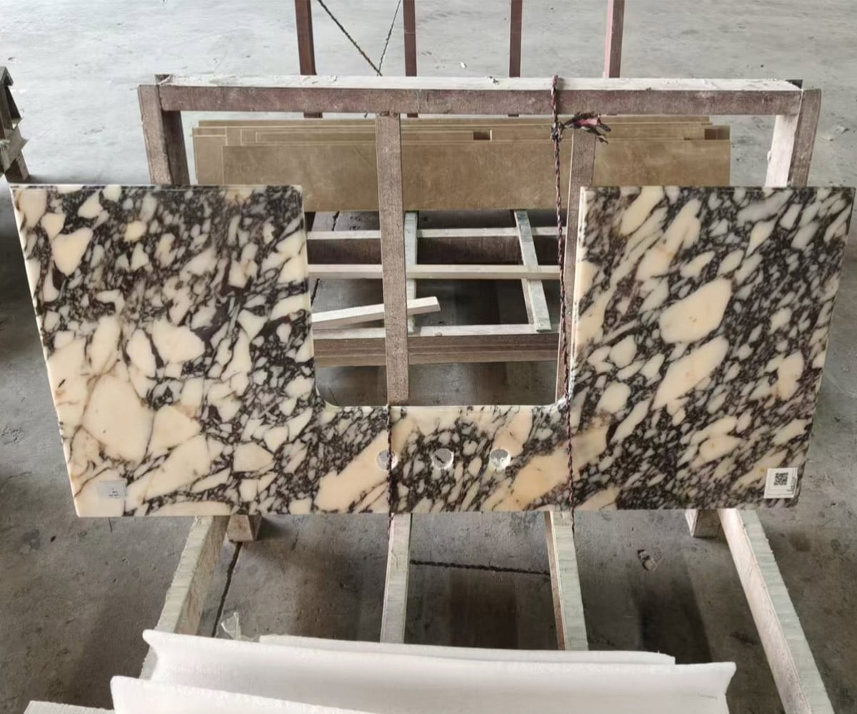 Custom Calacatta Viola Marble & Solid Wood Bathroom Vanity CNC Cutting (2).jpg