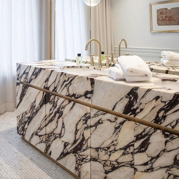 YUSHI Natural Marble Vanity Cabinet – Luxury Bathroom Furniture for ...