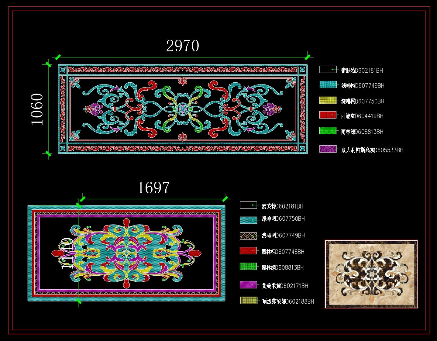 Marble Flooring CAD Layout and Drawing Support