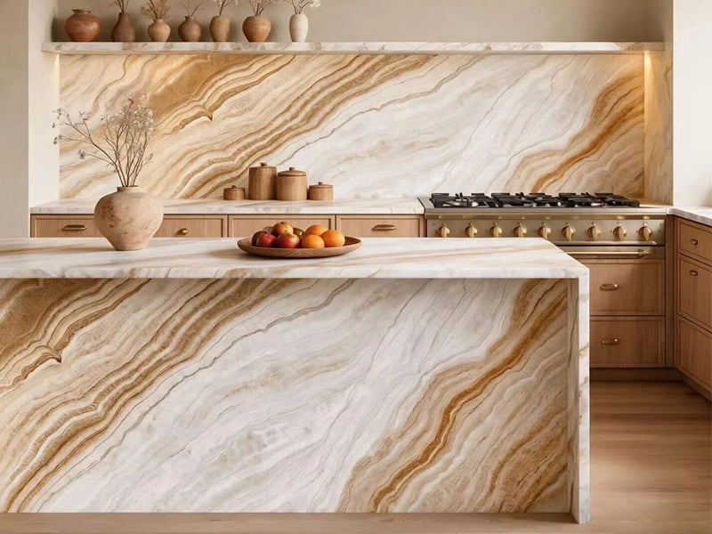 Iran White Onyx Kitchen Countertop 