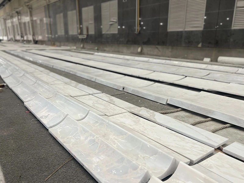 White Rhino Marble Fluted Wall Panels Supplier