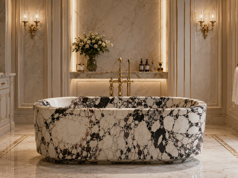 Calacatta Viola Marble Bathtub Supplier