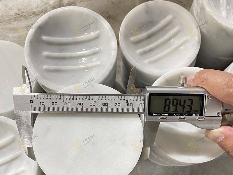 Custom Carrara Marble Soap Dishes Precision Quality Inspection (1).jpg