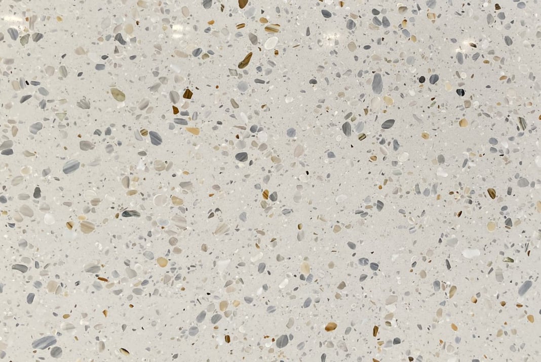Gray Terrazzo with Colored Particles