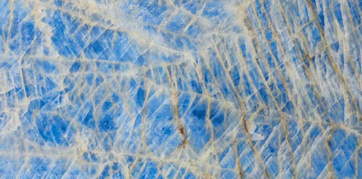 Natural Ice Cristallo Blue Quartzite Slab