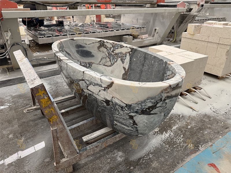 Custom Chinese Bulgari Marble Solid Bathtub Finished Product (2).jpg
