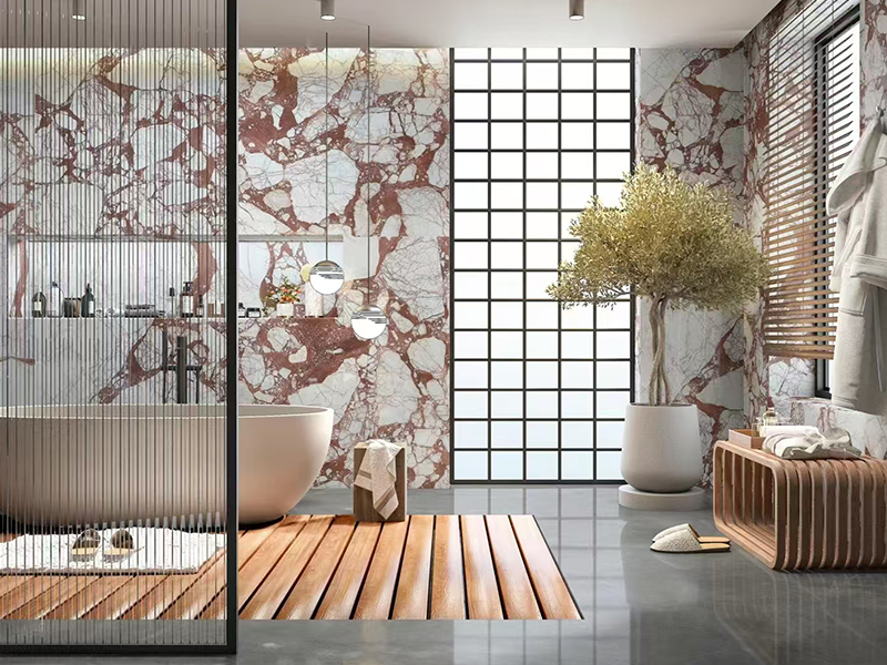 Calacatta Burgundy-marmer – Luxueus marmer met opvallende aders voor opvallende projecten