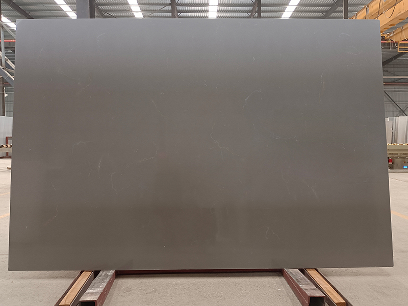 Grey Artificial Marble Slab with White Fine Lines