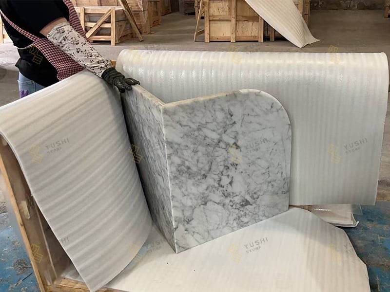 Custom Carrara White Marble Oval Dining Table (8).jpg
