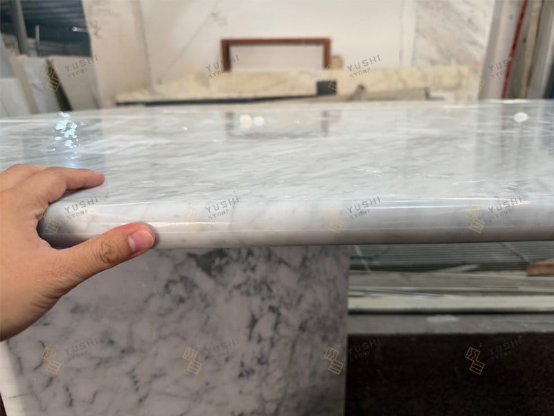 Custom Carrara White Marble Oval Dining Table (6).jpg