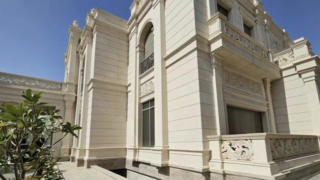 Porto Beige Limestone Saudi Villa Exterior Wall Project (1).jpg