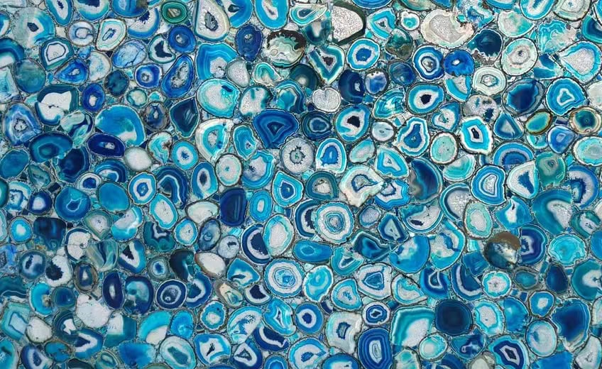 Blue Agate Semi Precious Stone Slab