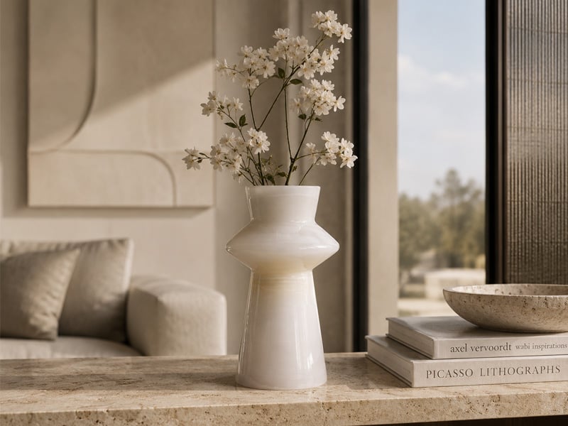 White Onyx Marble Vase