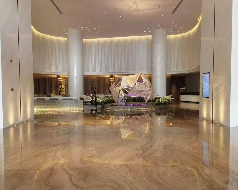 Obama Wood Marble Hotel Floor Project