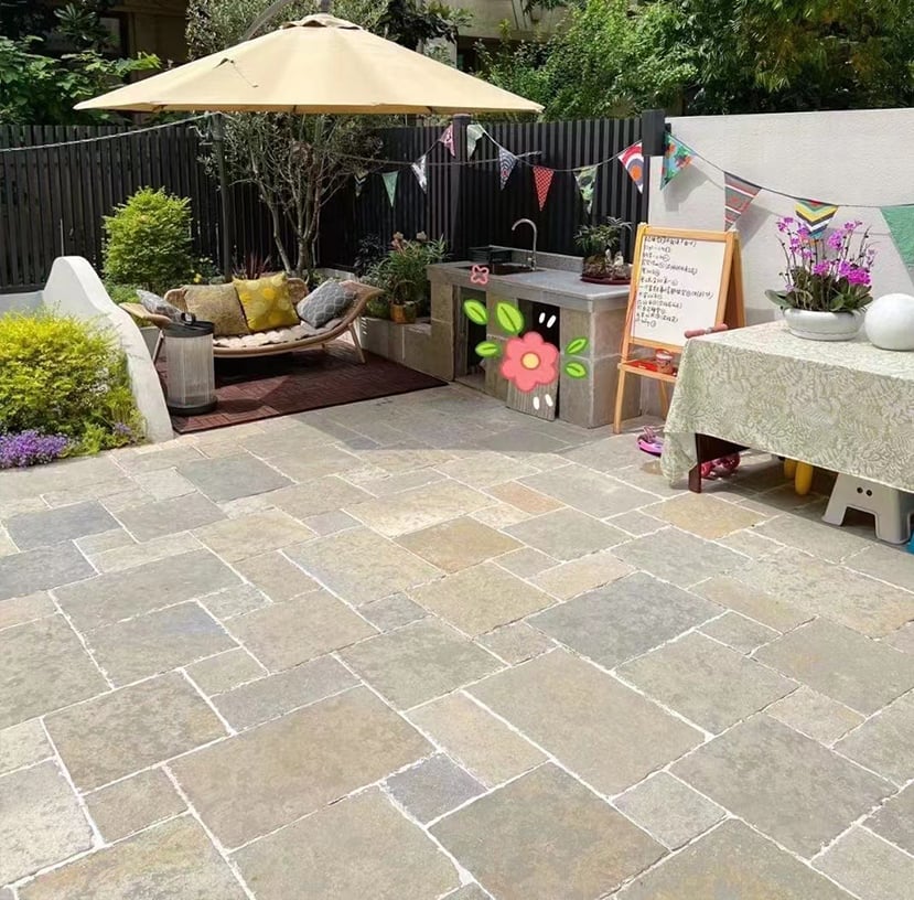 Honed Versailles French Pattern Limestone Floor Tiles