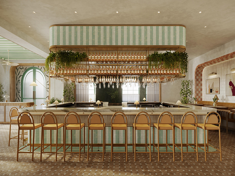 USA Luxury Restaurant Bar Counter Project