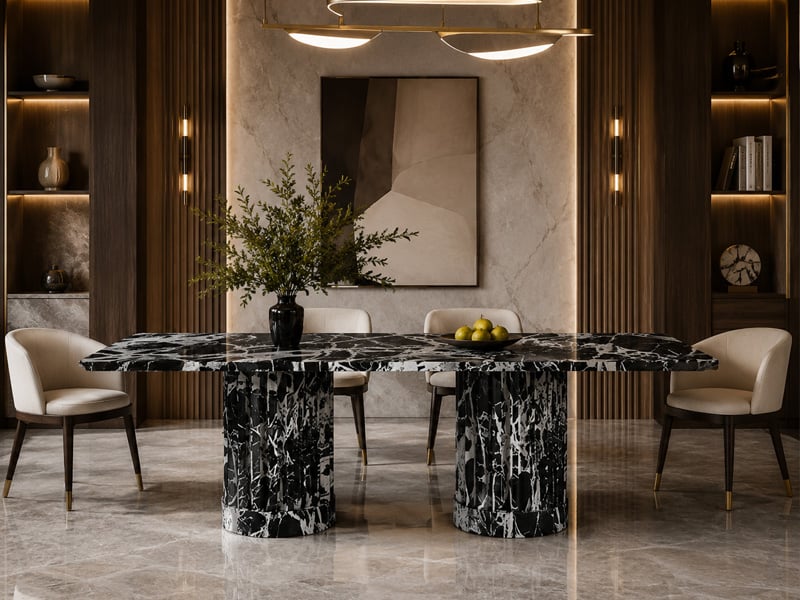 Bvlgari Black Marble Dining Table