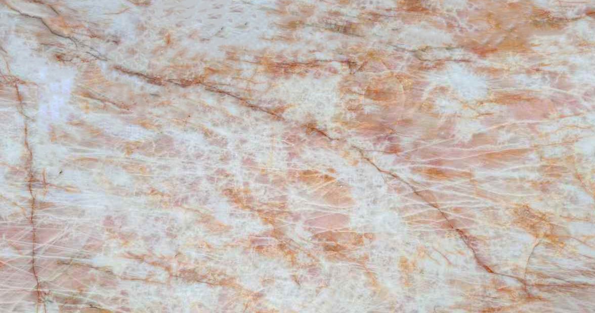 Backlit Cristallo Pink Quartzite Slab
