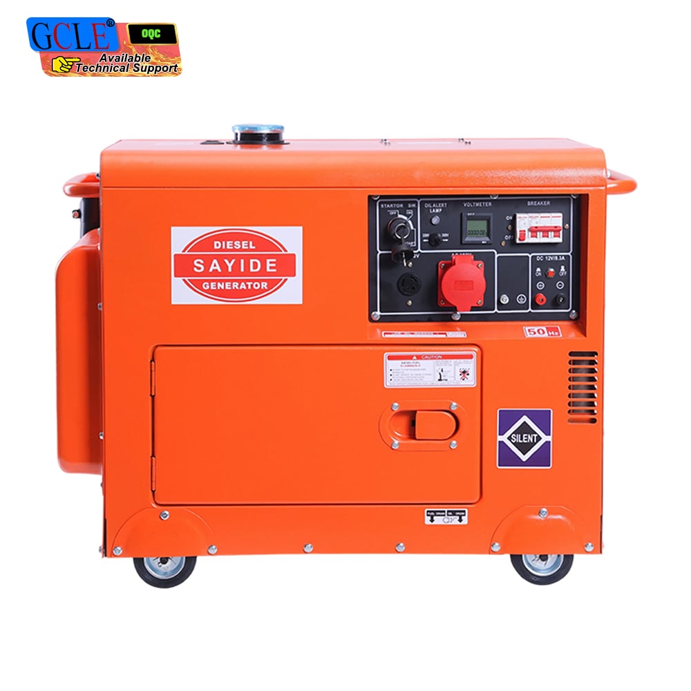 SAYIDE Single Cylinder Silent Diesel Generator 5-10KW Orange Basic Version