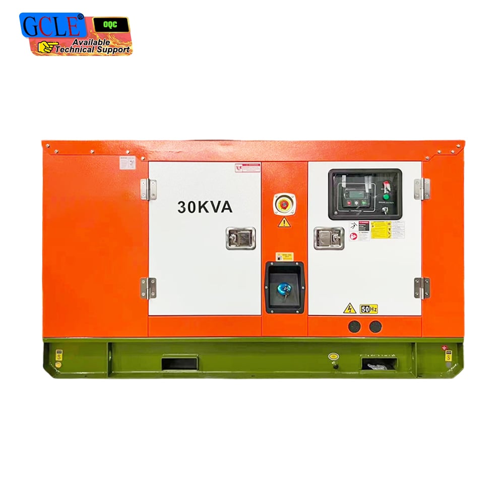 30KVA Silent Diesel Generator Set Orange & Military Green