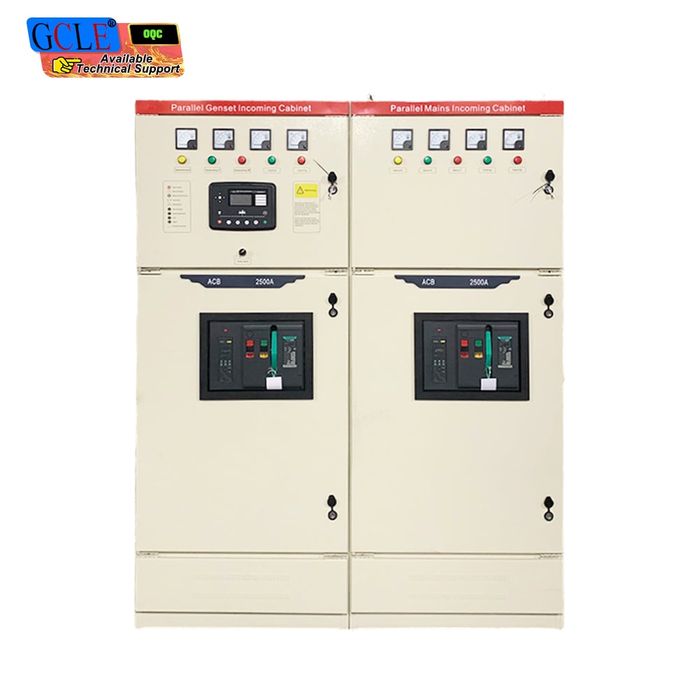 2500A Generator & Mains Dual Incoming Parallel Switchgear With DSE8660 Controller, Genset Parallel Incoming Cabinet + Mains Incoming Cabinet