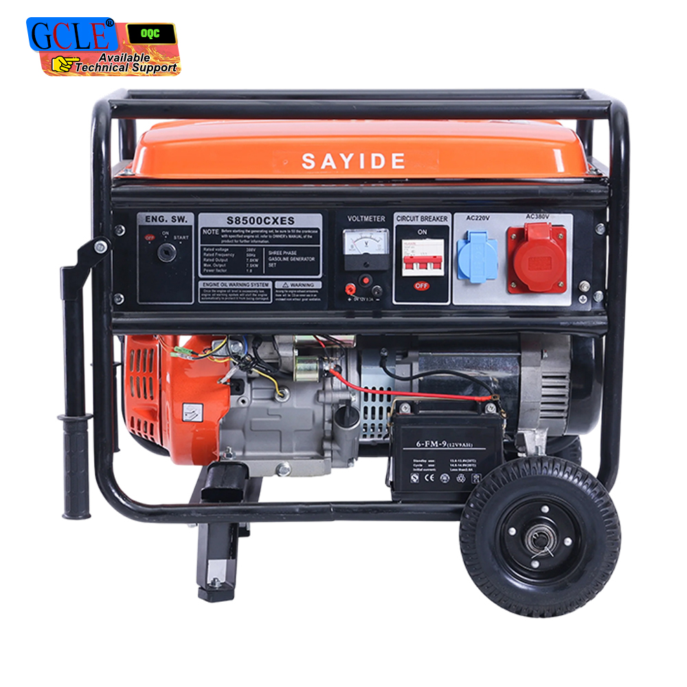 SAYIDE S8500CXES Open Frame Gasoline Generator Orange Tank Version