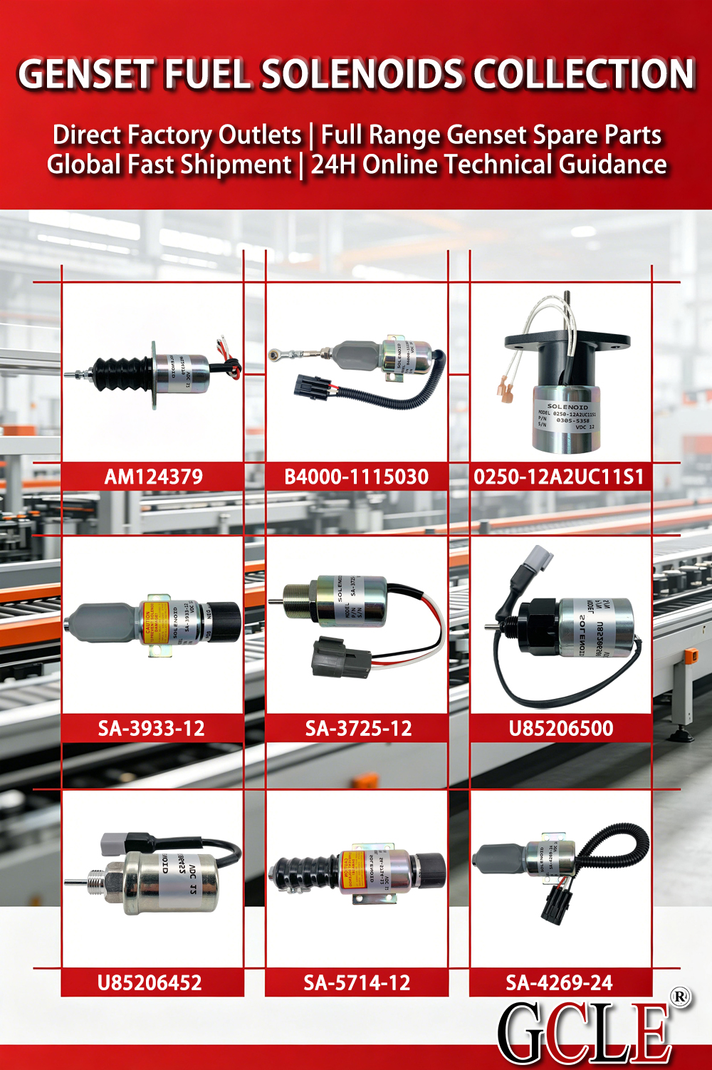 Injap Penutupan Solenoid Berkualiti Tinggi untuk Penjana Diesel