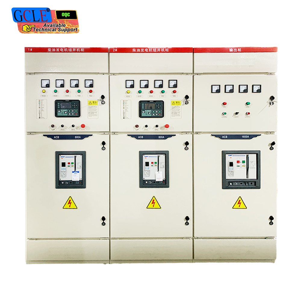Complete Generator Parallel Switchgear, 2×800A Genset Parallel Cabinets Plus 1600A Main Output Cabinet, CHNT Air Circuit Breaker Synchronization Panel