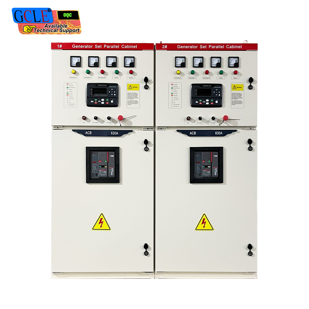 2 Sets Generator Parallel Cabinet, 630A Delixi ACB Genset Paralleling Control Panel With Synchronization Controller