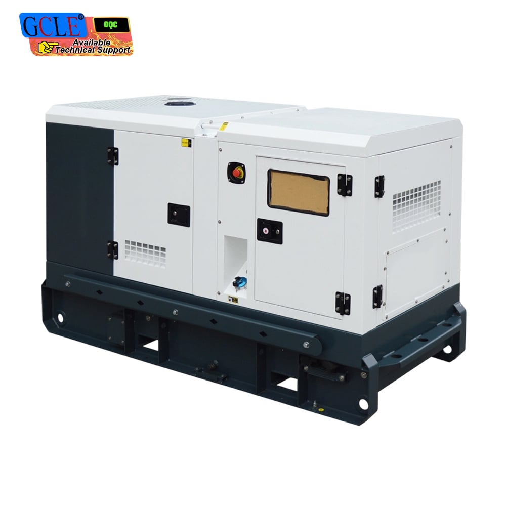 Medium Silent Multi-cylinder Diesel Generator Set White & Dark Grey