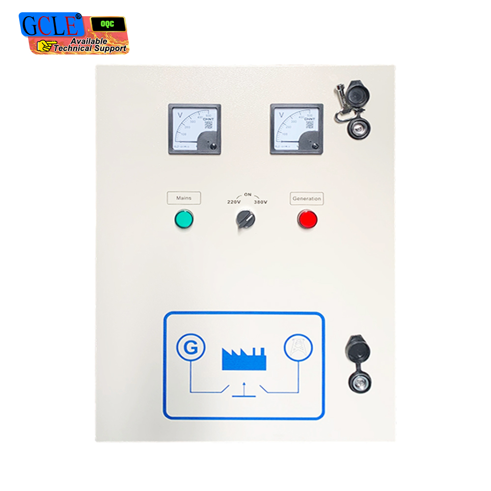 Wall Mount ATS Automatic Transfer Switch Cabinet With Voltage Meters, Small Size Generator Mains Changeover Panel