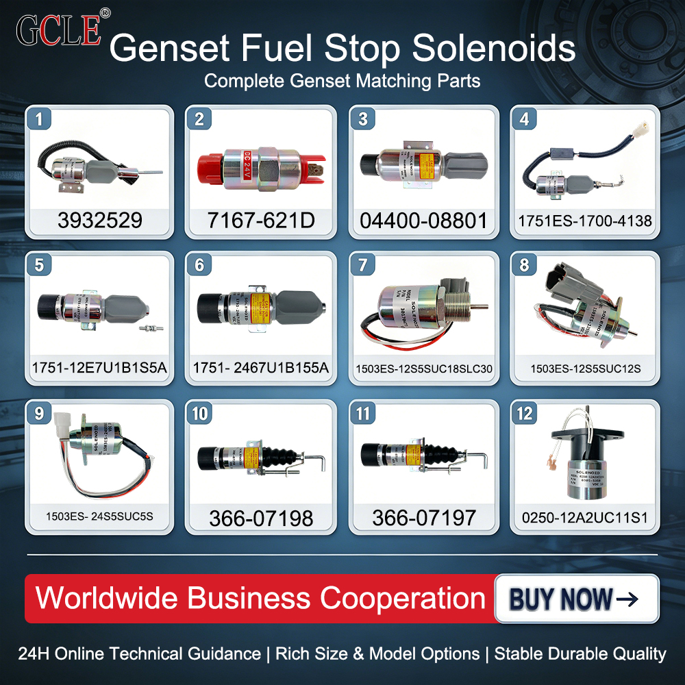 High-Quality Fuel Shutdown Solenoid for Diesel Generators
