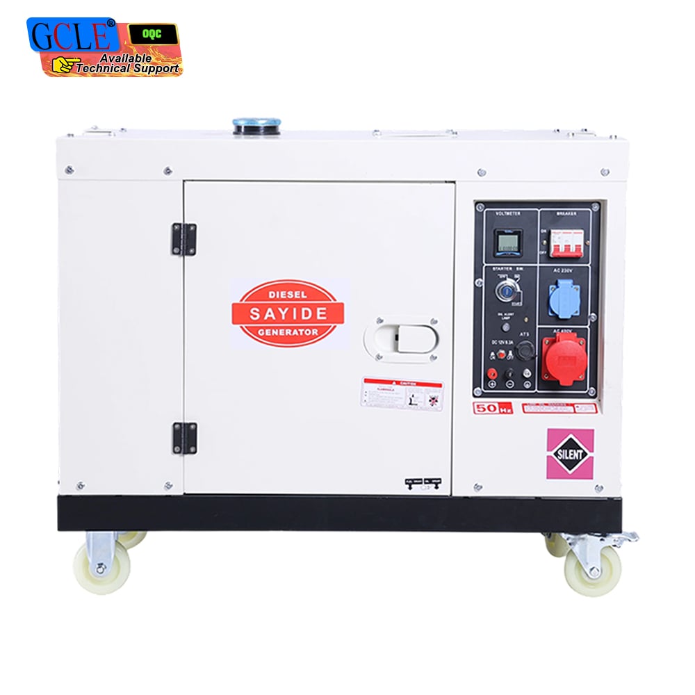 SAYIDE Single Cylinder Silent Diesel Generator 5-10KW White