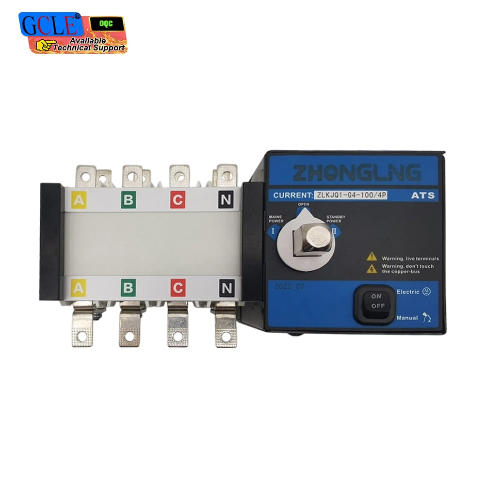 ZHONGLING ZLKJQ1-G4-100/4P 100A Automatic Transfer Switch