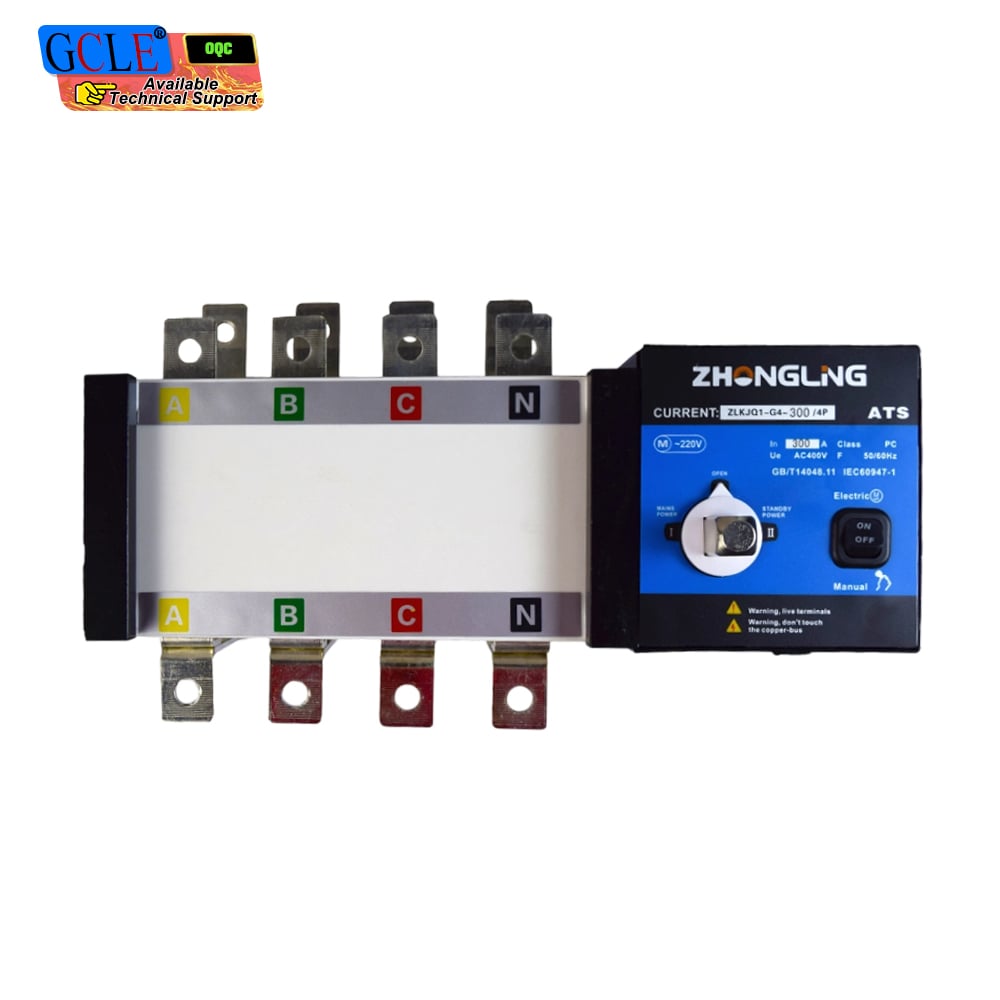 ZHONGLING ZLKJQ1-G4-300/4P 300A Isolated Automatic Transfer Switch